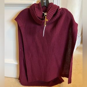 Maroon BCBGeneration cowl neck sleeveless sweater